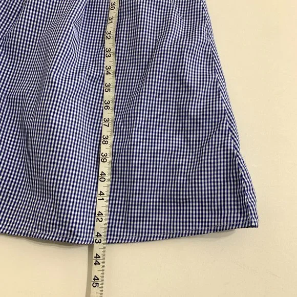 J. ING Off-Shoulder Gingham Blue Midi Fit & Flare Dress NWT Womens Size Large - Picture 13 of 14